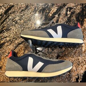 Veja Men's Rio Branco Sneakers with Orange Accents